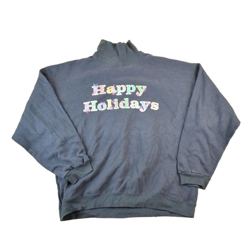 Vintage 1990s Happy Holidays Crewneck Sweatshirt Mens L from propervintagecanada