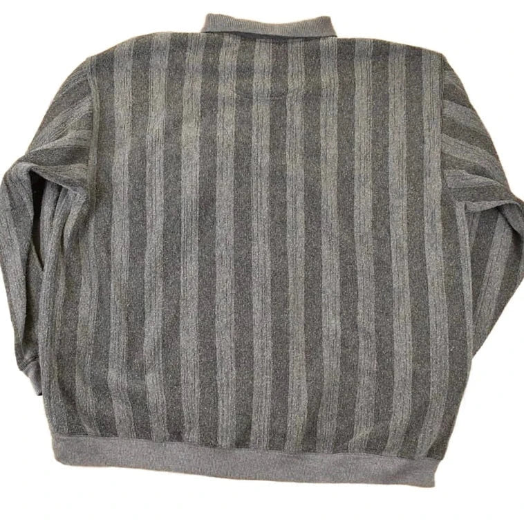Vintage 1990s Harbour Bay Knit Button Up Shirt Mens XL from propervintagecanada
