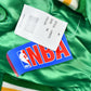 Vintage 1990s Hardwood Classics Bill Russell Boston Celtics NBA Basketball Embroidered Snap Button Satin Bomber Jacket Men's XL from propervintagecanada