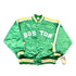 Vintage 1990s Hardwood Classics Bill Russell Boston Celtics NBA Basketball Embroidered Snap Button Satin Bomber Jacket Men&