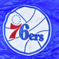 Vintage 1990s Hardwood Classics Philadelphia 76ers NBA Basketball Embroidered Snap Button Satin Bomber Jacket Men's 3XL from propervintagecanada