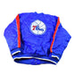 Vintage 1990s Hardwood Classics Philadelphia 76ers NBA Basketball Embroidered Snap Button Satin Bomber Jacket Men's 3XL from propervintagecanada