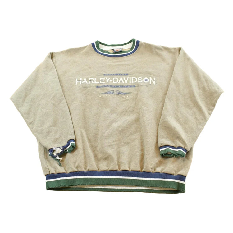 Vintage 1990s Harley Davidson Distressed Crewneck Sweatshirt Men's XL from propervintagecanada