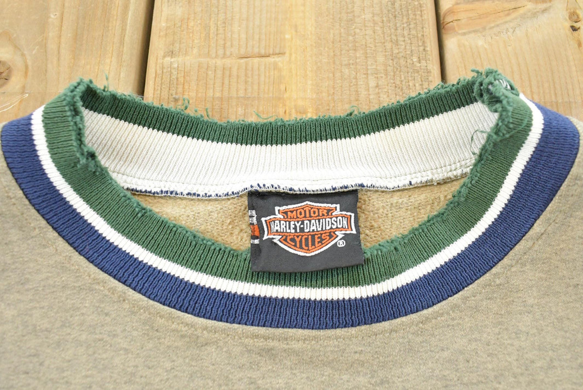 Vintage 1990s Harley Davidson Distressed Crewneck Sweatshirt Men's XL from propervintagecanada