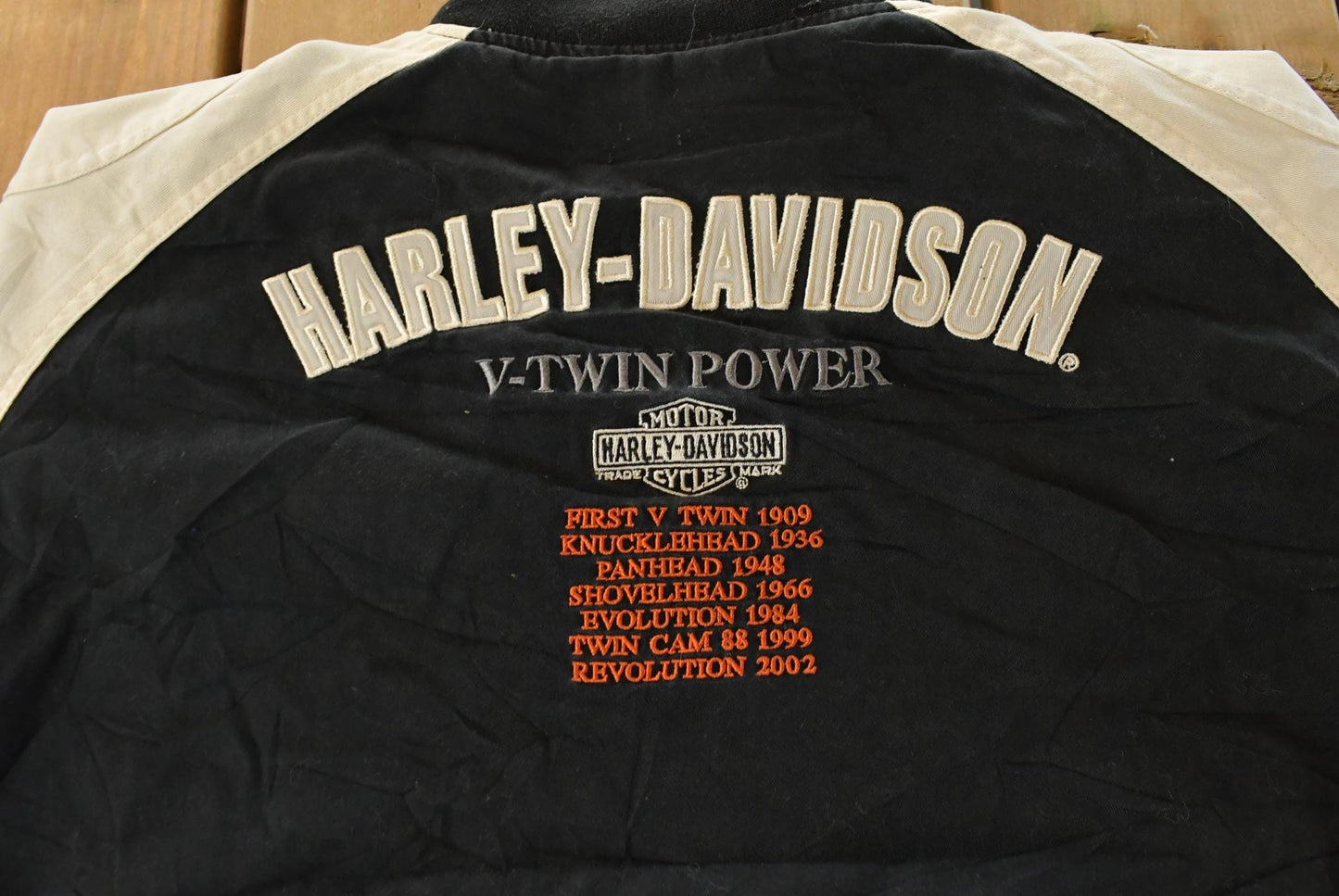 Vintage 1990s Harley Davidson Embroidered Motorcycle Bomber Jacket Men's Short Medium / Biker Jacket / Full Zip from propervintagecanada