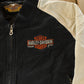 Vintage 1990s Harley Davidson Embroidered Motorcycle Bomber Jacket Men's Short Medium / Biker Jacket / Full Zip from propervintagecanada