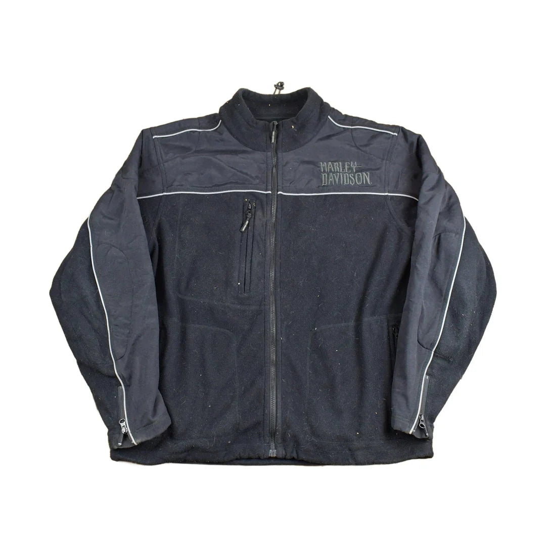Vintage 1990s Harley Davidson Fleece Zip Up Sweater Men's XL from propervintagecanada