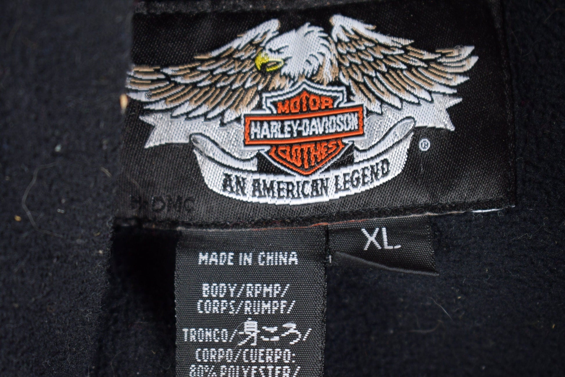 Vintage 1990s Harley Davidson Fleece Zip Up Sweater Men's XL from propervintagecanada