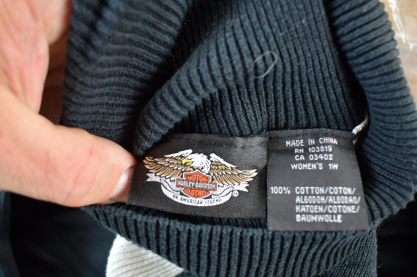 Vintage 1990s Harley Davidson Knit Crewneck Sweater Womens M from propervintagecanada