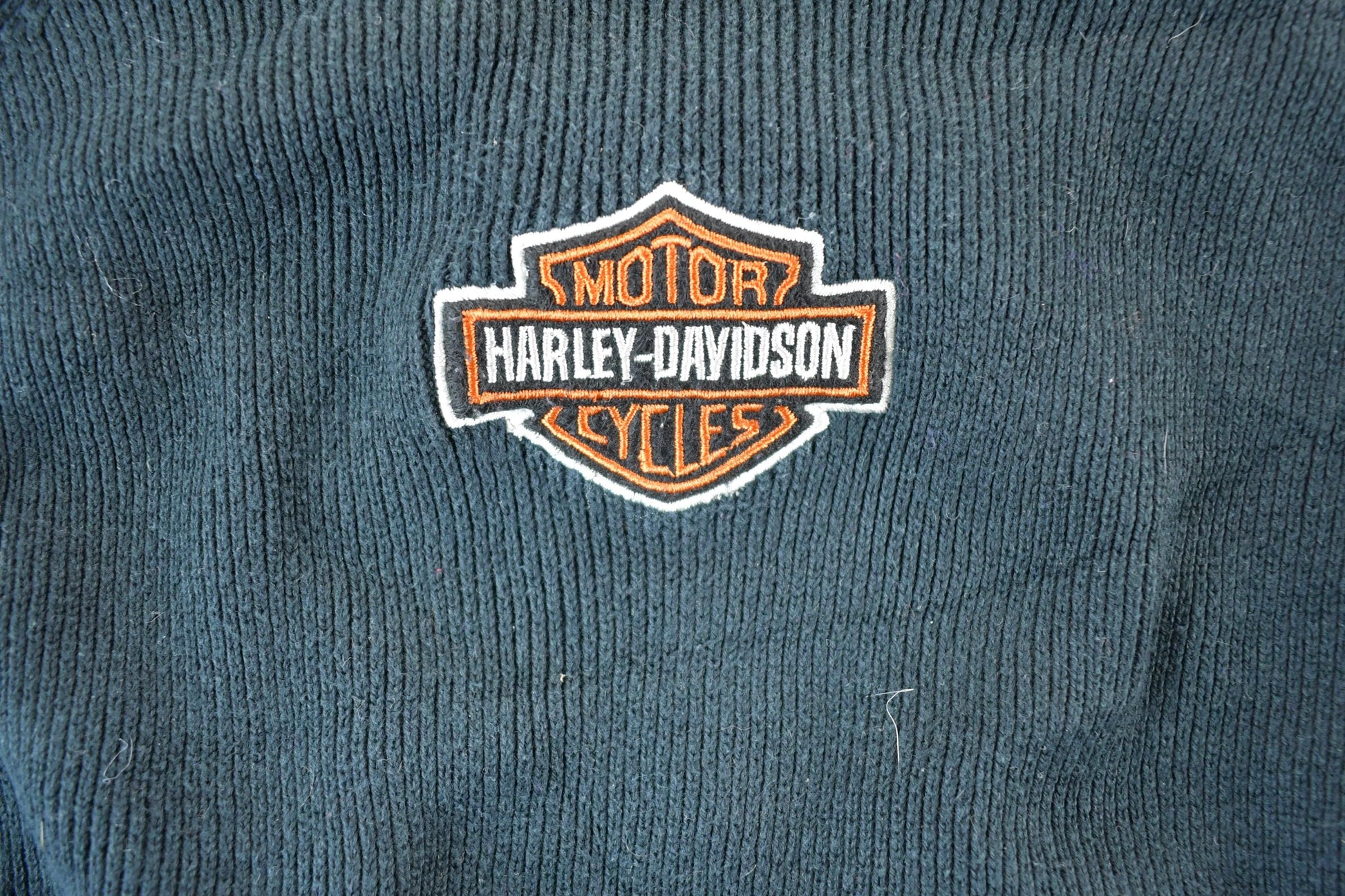 Vintage 1990s Harley Davidson Knit Crewneck Sweater Womens M from propervintagecanada