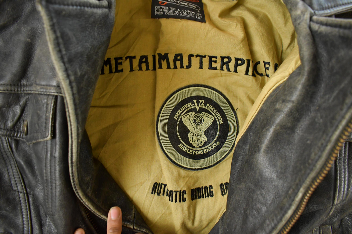 Vintage 1990s Harley Davidson Leather Biker Jacket Men's Small from propervintagecanada