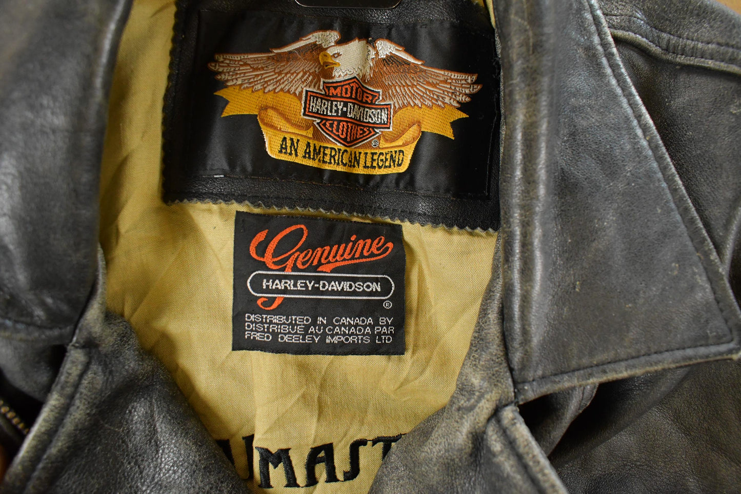 Vintage 1990s Harley Davidson Leather Biker Jacket Men's Small from propervintagecanada