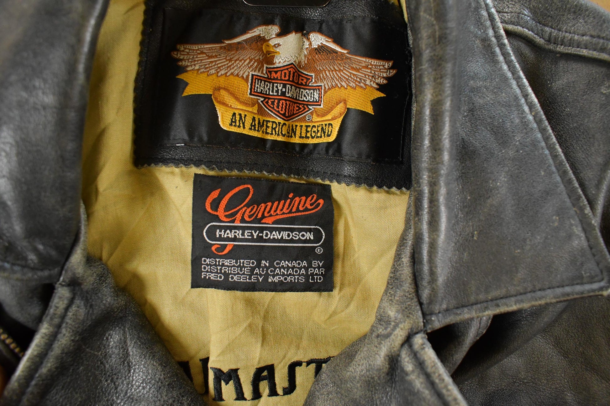 Vintage 1990s Harley Davidson Leather Biker Jacket Men's Small from propervintagecanada