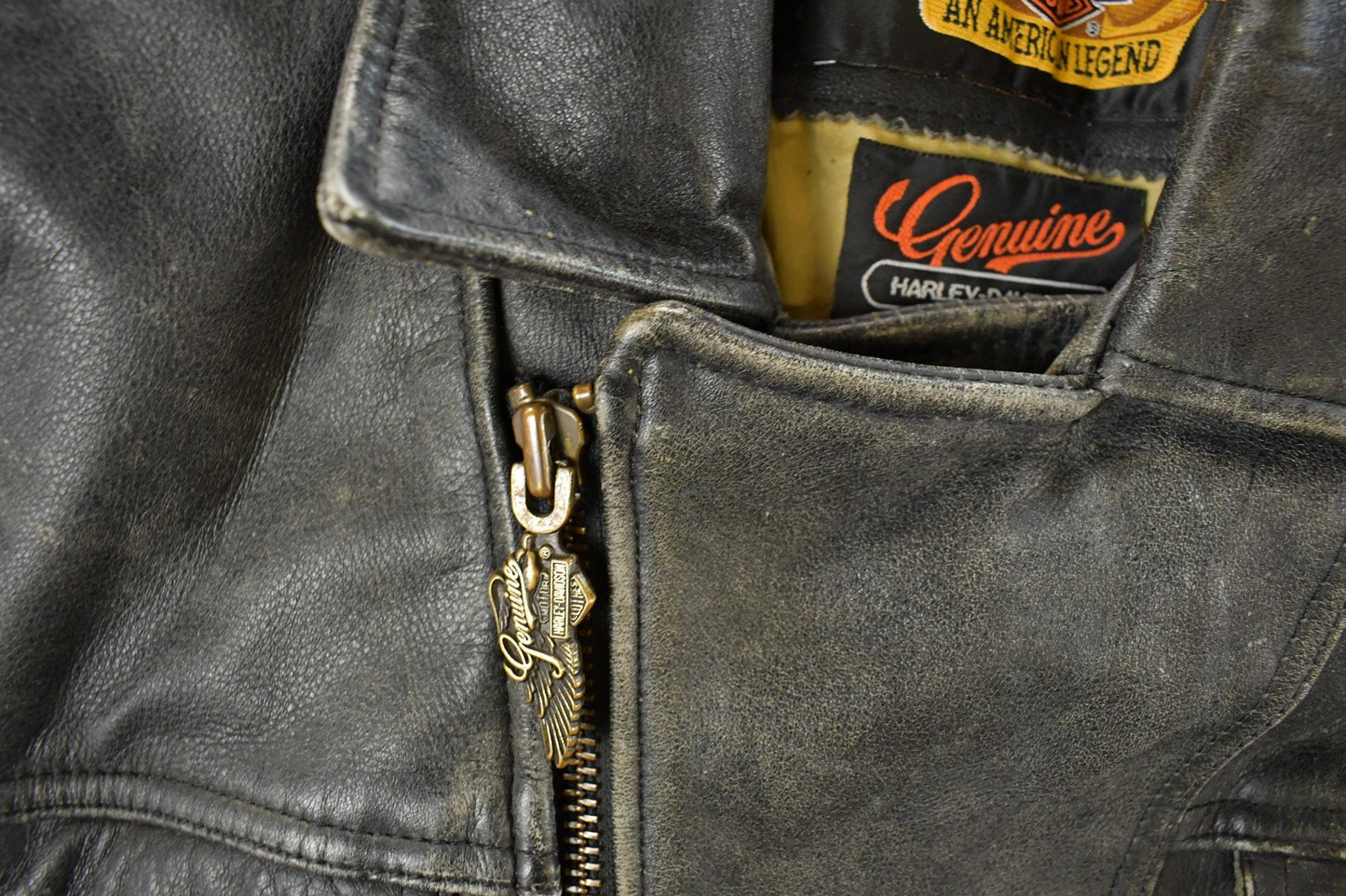 Vintage 1990s Harley Davidson Leather Biker Jacket Men's Small from propervintagecanada
