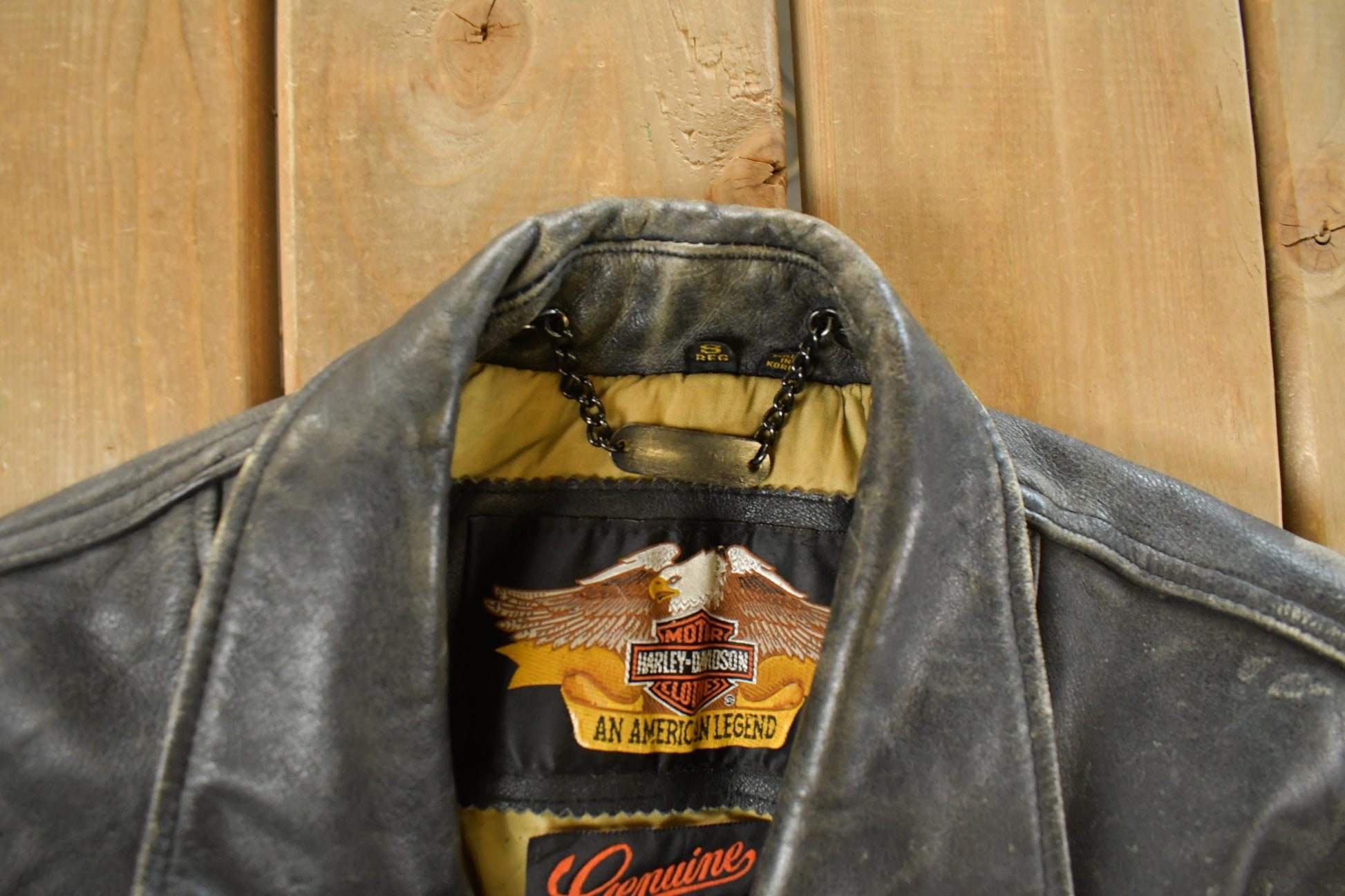 Vintage 1990s Harley Davidson Leather Biker Jacket Men's Small from propervintagecanada