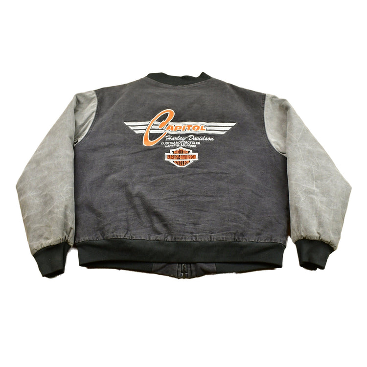 Vintage 1990s Harley Davidson Motorcycles Bomber Jacket Men's Small from propervintagecanada