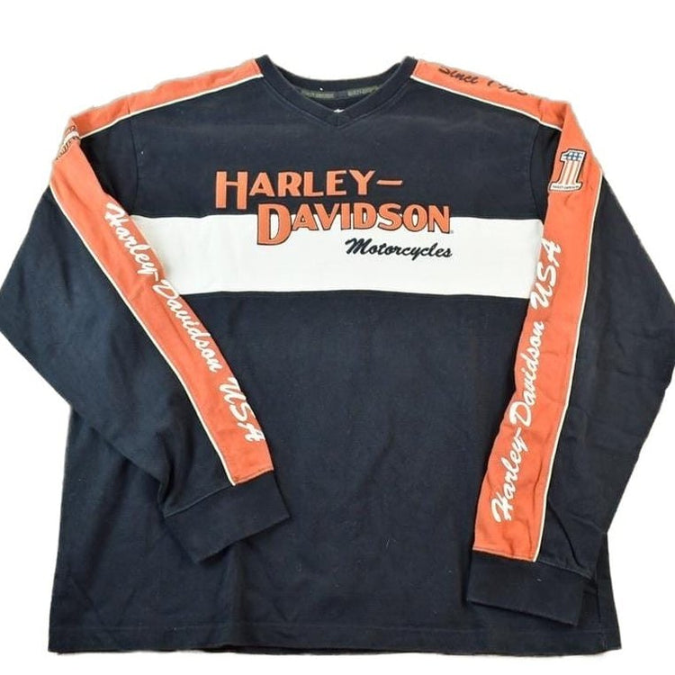 Vintage 1990s Harley Davidson Motorcycles Crewneck Sweatshirt Made In USA Men's XL from propervintagecanada