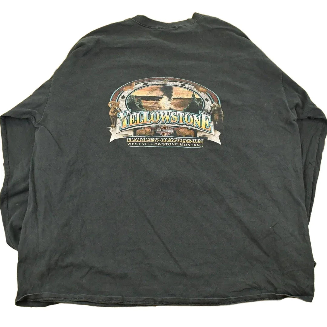 Vintage 1990s Harley Davidson Motorcycles Long Sleeve T-Shirt Men's 3XL from propervintagecanada