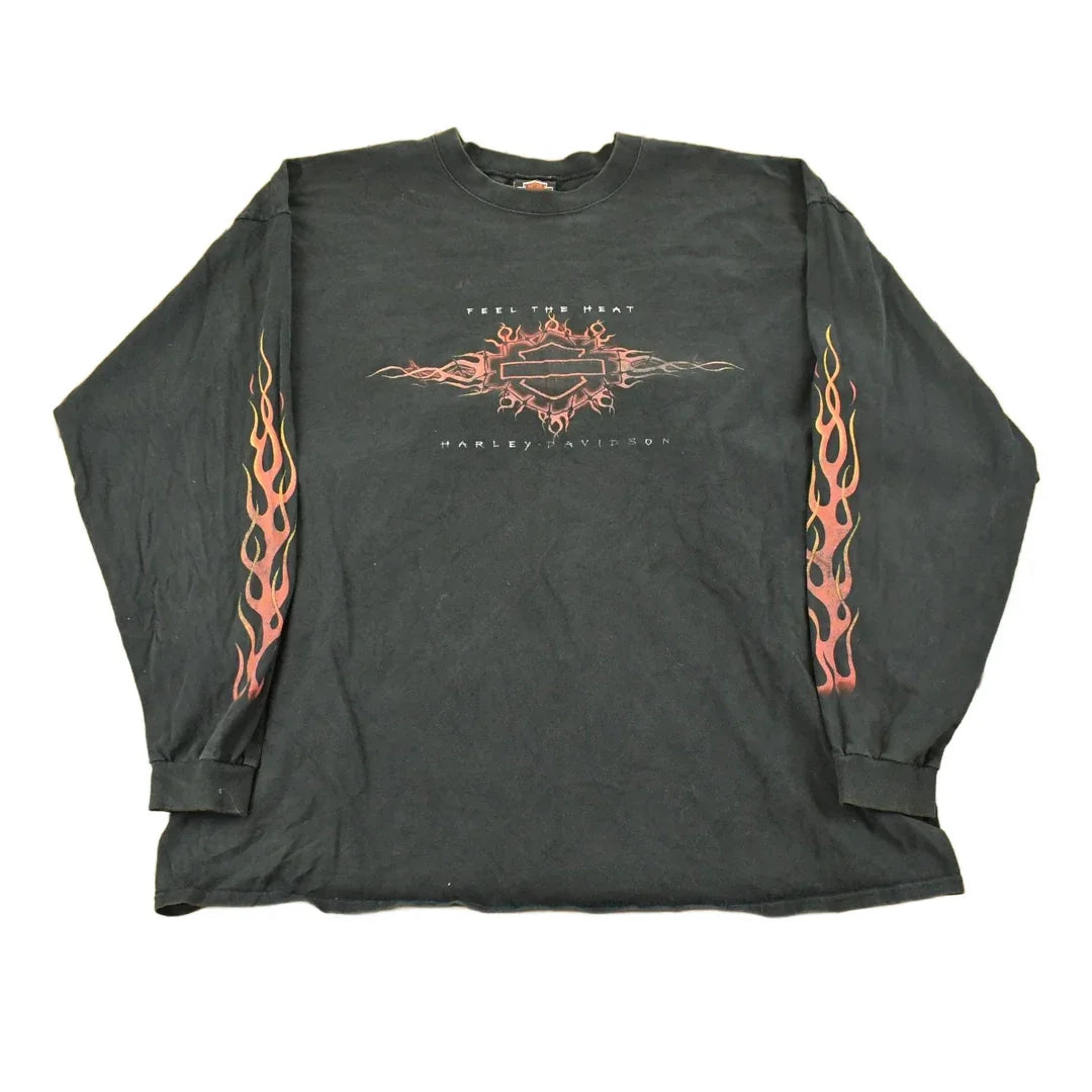 Vintage 1990s Harley Davidson Motorcycles Long Sleeve T-Shirt Men's 3XL from propervintagecanada