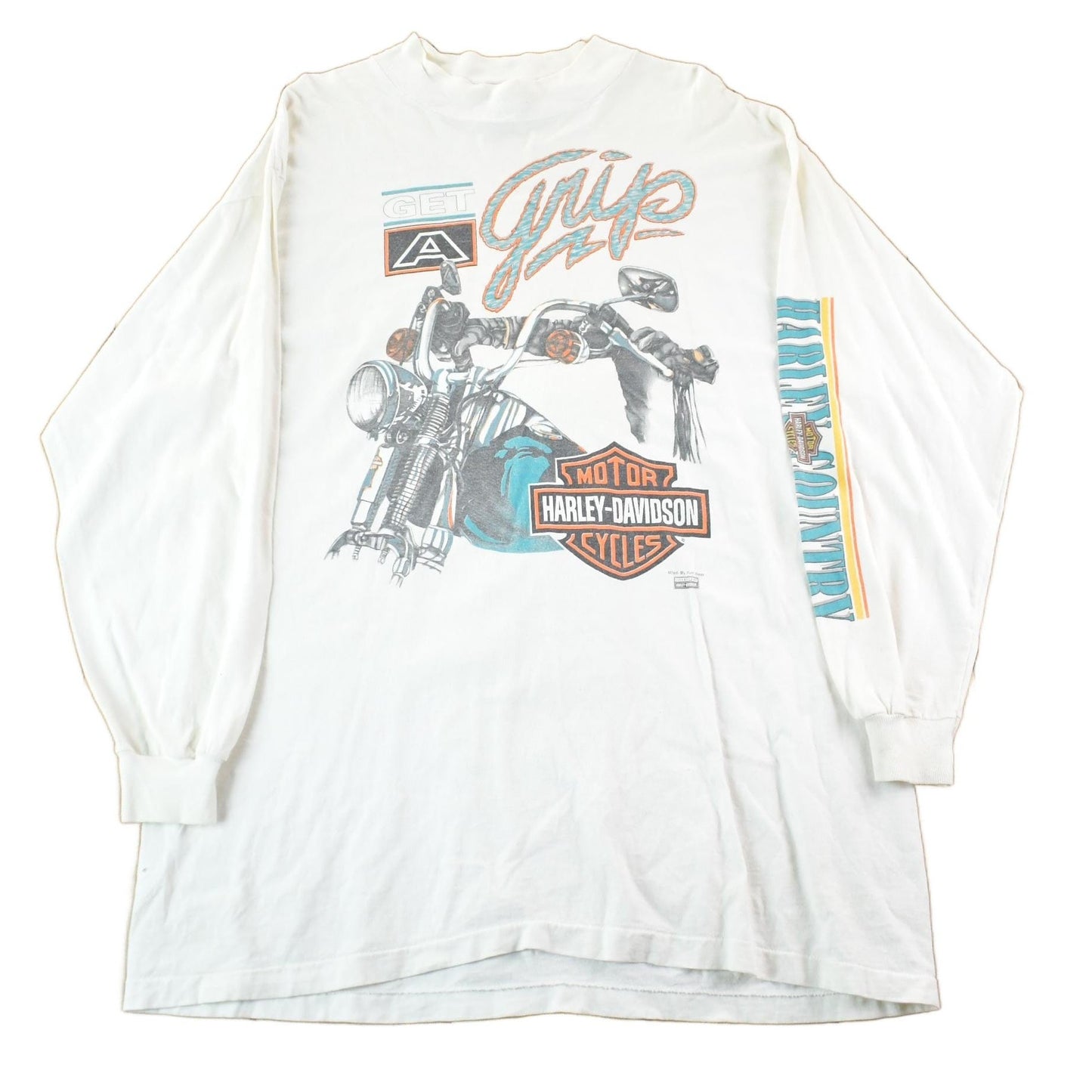 Vintage 1990s Harley Davidson Motorcycles Long Sleeve T-Shirt Men's XL from propervintagecanada