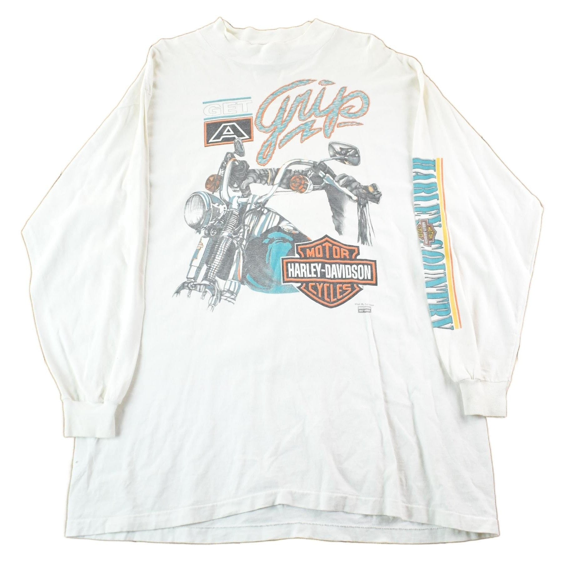 Vintage 1990s Harley Davidson Motorcycles Long Sleeve T-Shirt Men's XL from propervintagecanada
