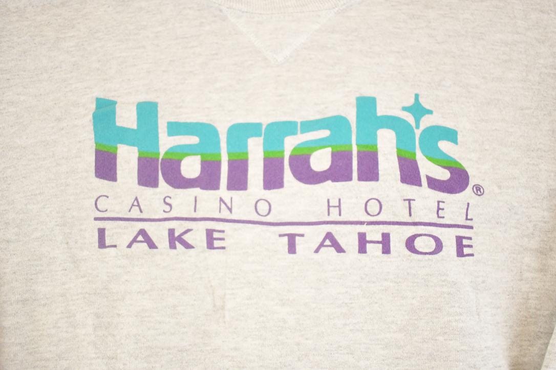 Vintage 1990s Harrah's Casino Hotel Lake Tahoe Souvenir Crewneck Sweatshirt Mens XL from propervintagecanada