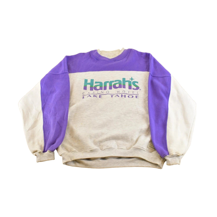 Vintage 1990s Harrah's Resort Casino Lake Tahoe Souvenir Crewneck Sweatshirt Men's Large from propervintagecanada