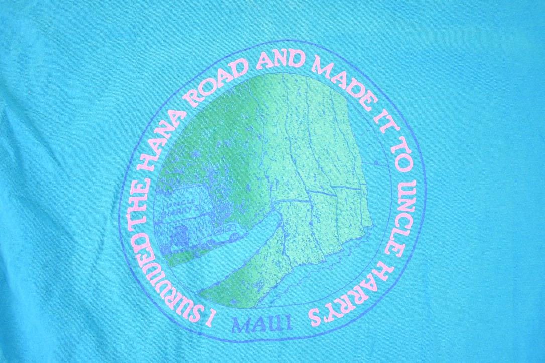 Vintage 1990s Harry's Maui Souvenir Travel T-Shirt Men's M from propervintagecanada