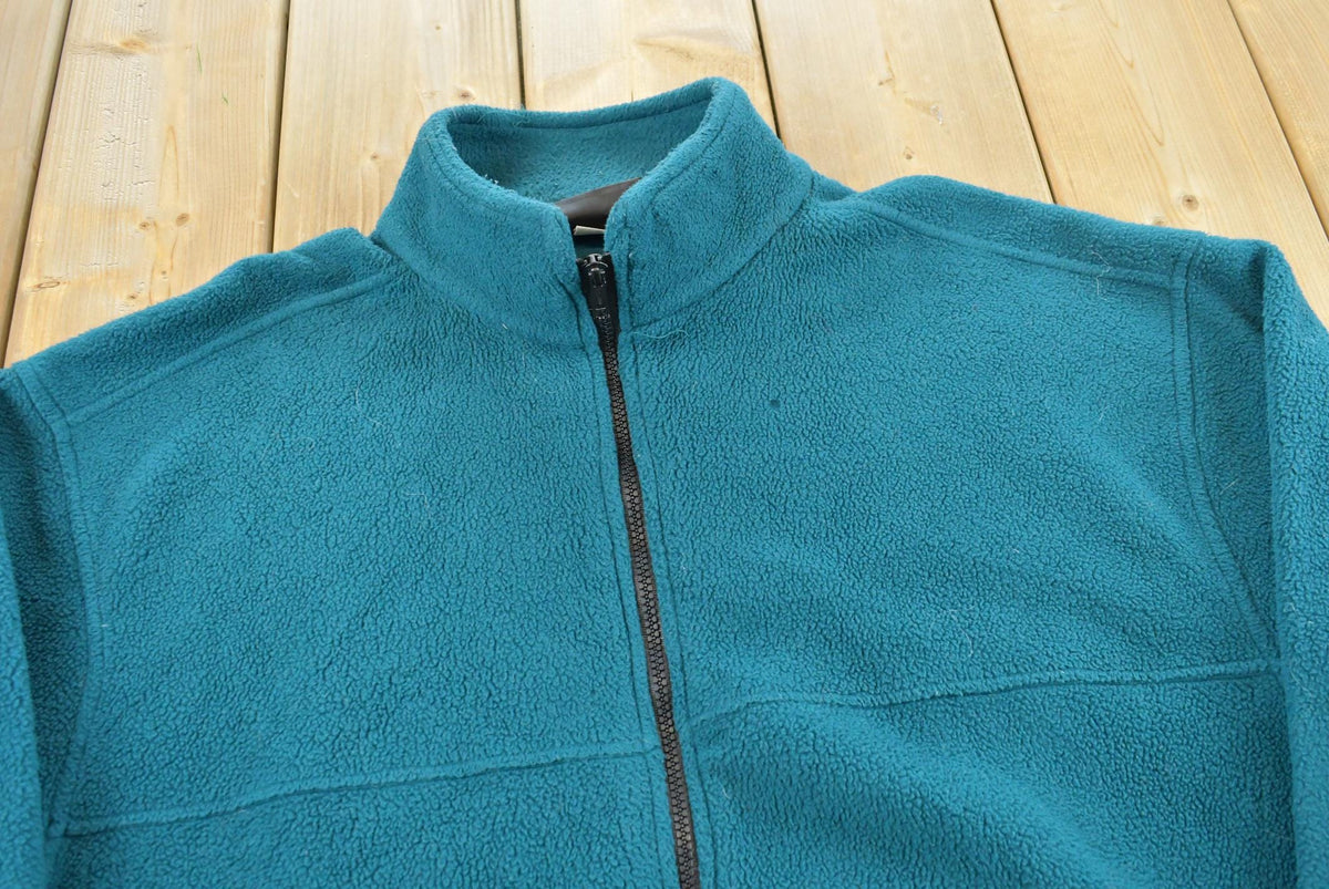 Vintage 1990s Hartwell Viasport Teal Full Zip Fleece Sweater Men's 2XL from propervintagecanada
