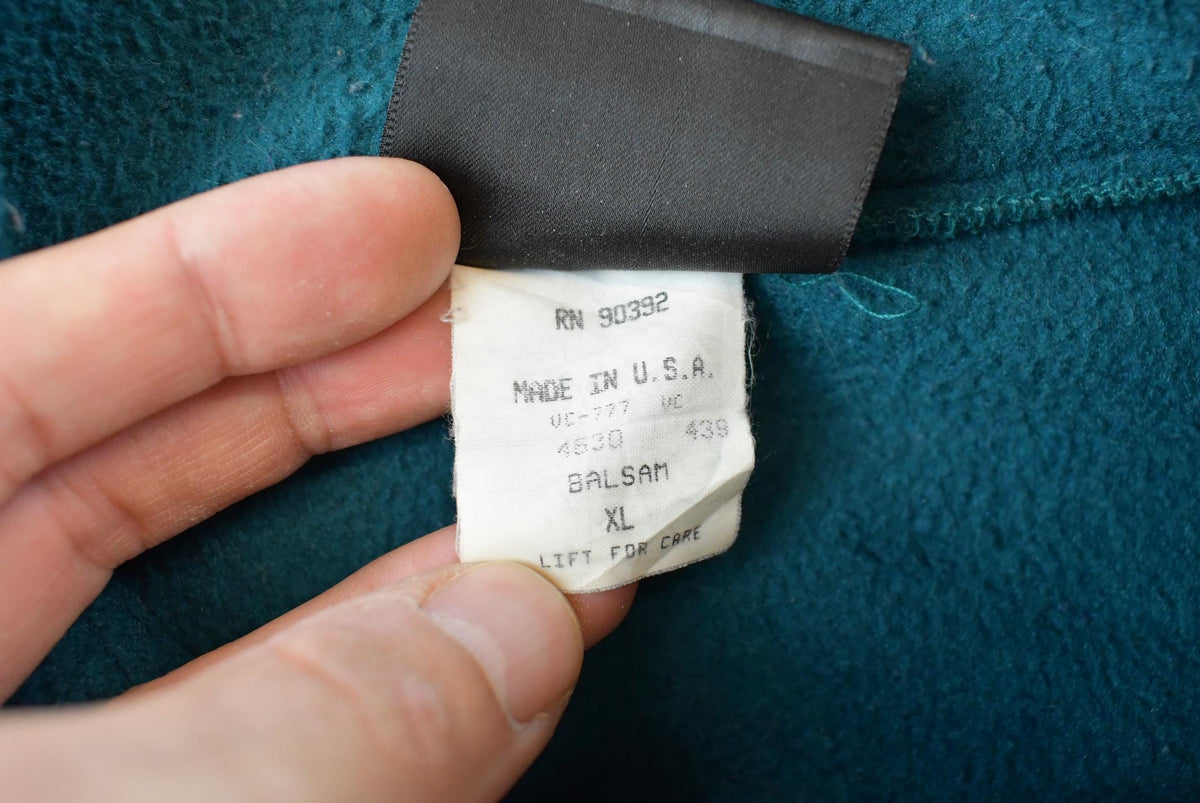 Vintage 1990s Hartwell Viasport Teal Full Zip Fleece Sweater Men's 2XL from propervintagecanada