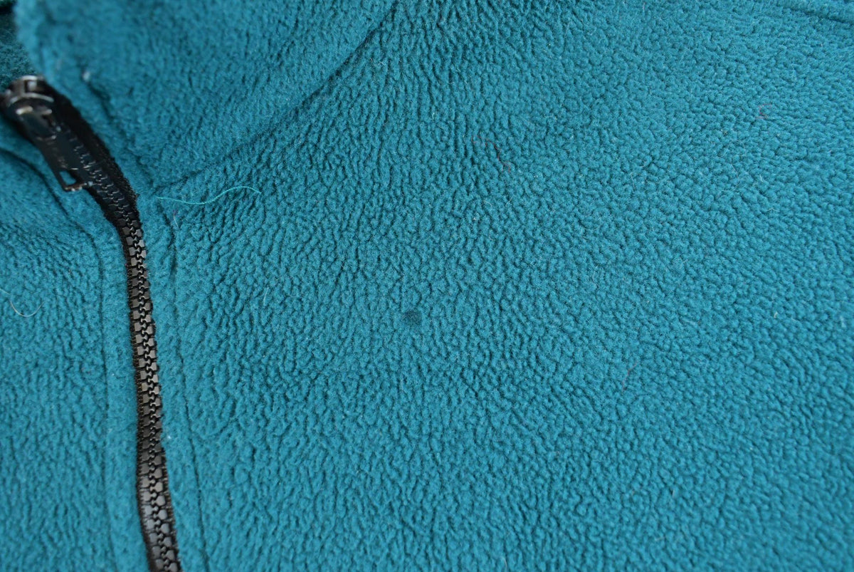 Vintage 1990s Hartwell Viasport Teal Full Zip Fleece Sweater Men's 2XL from propervintagecanada