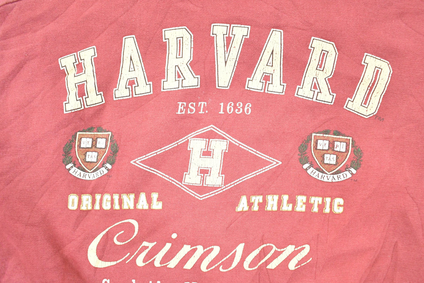 Vintage 1990s Harvard Crimson University Crewneck Sweater Men's L from propervintagecanada