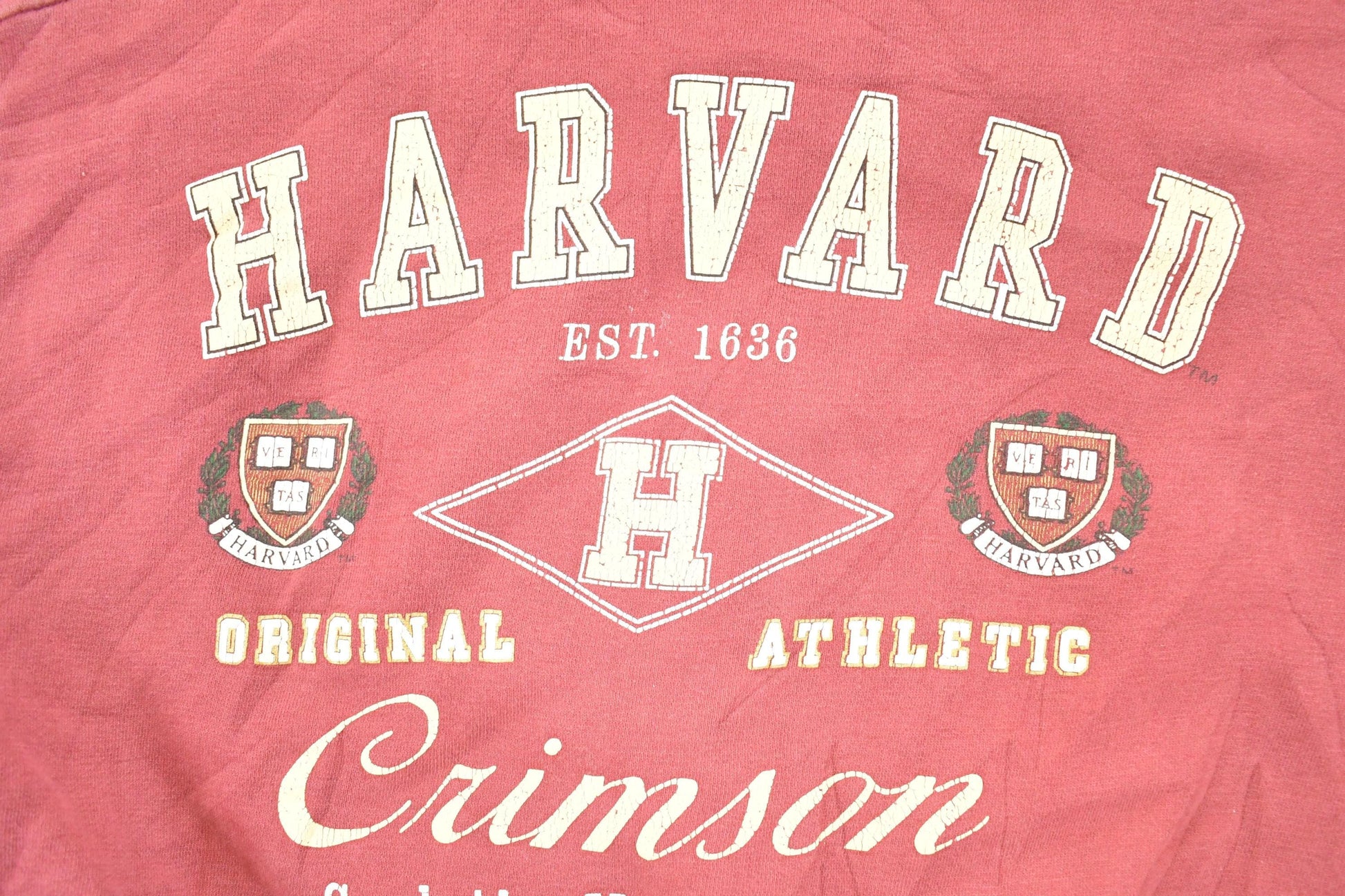 Vintage 1990s Harvard Crimson University Crewneck Sweater Men's L from propervintagecanada