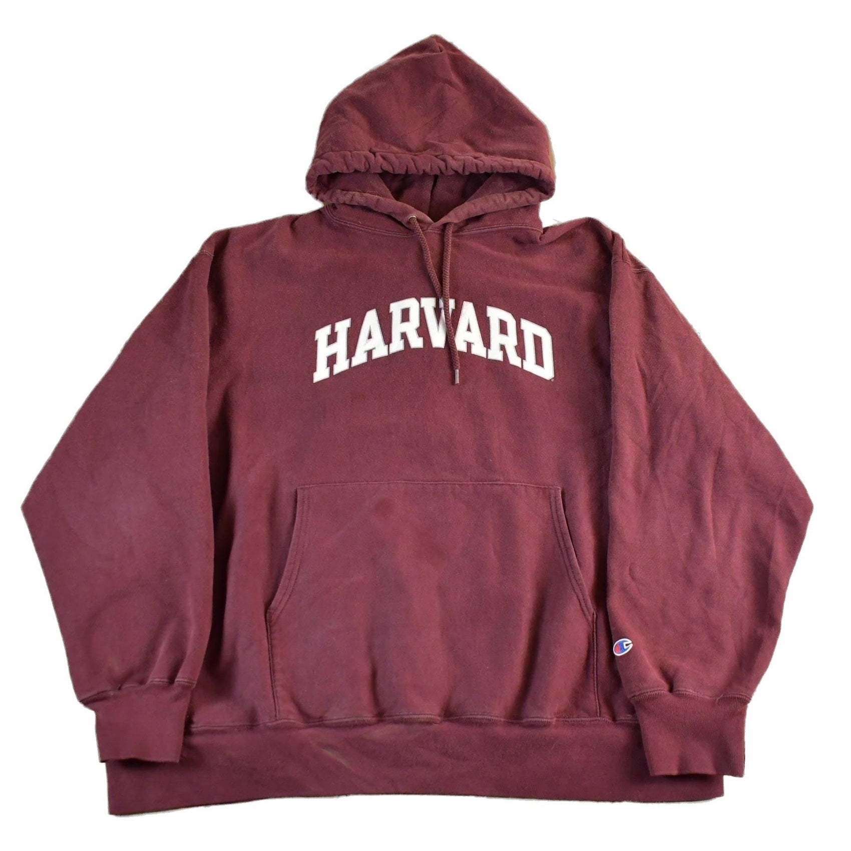 Vintage 1990s Harvard University Champion Reverse Weave Warmup Hoodie Men's 2XL from propervintagecanada