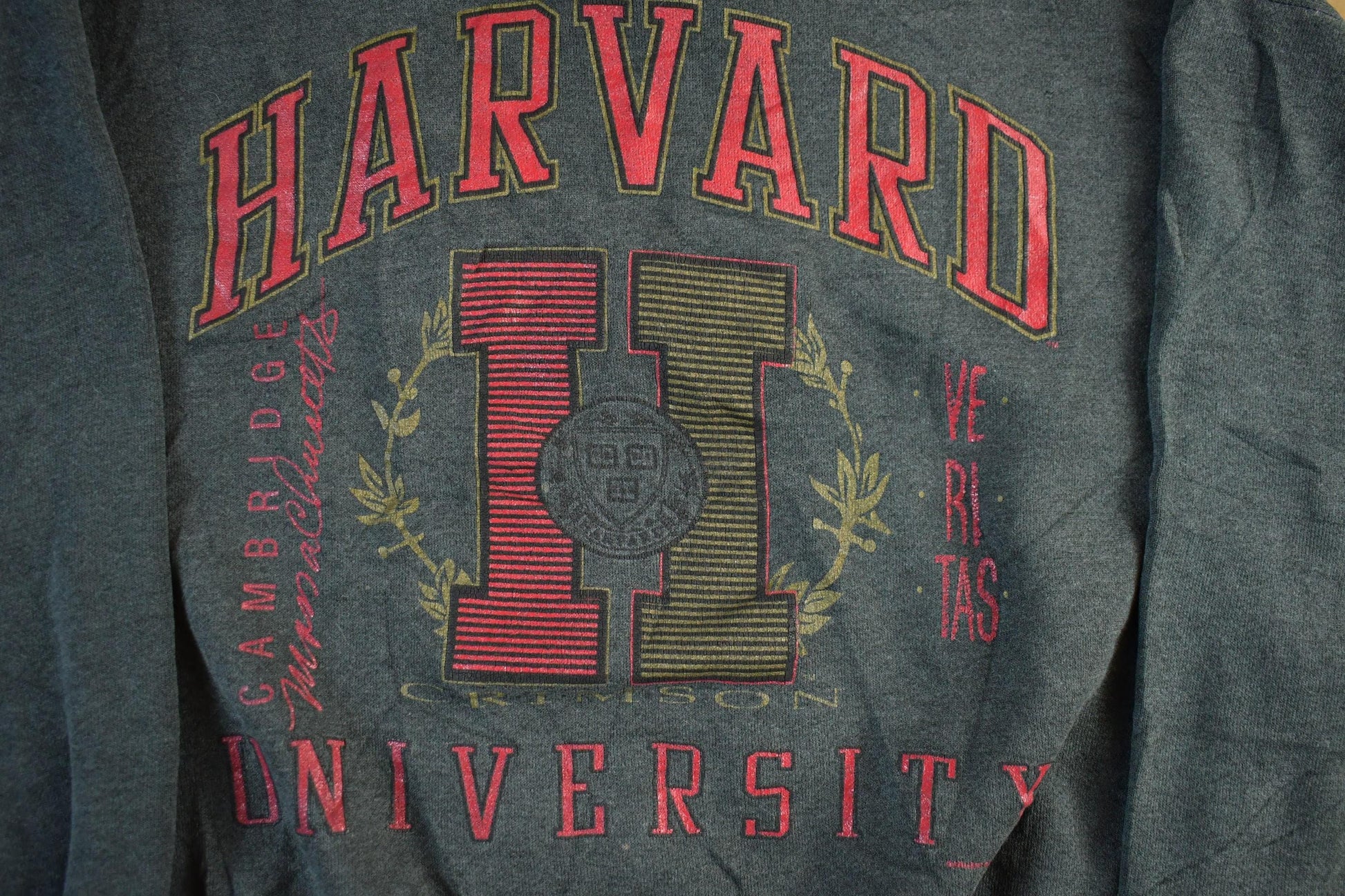 Vintage 1990s Harvard University Collegiate Crewneck Men's Large from propervintagecanada