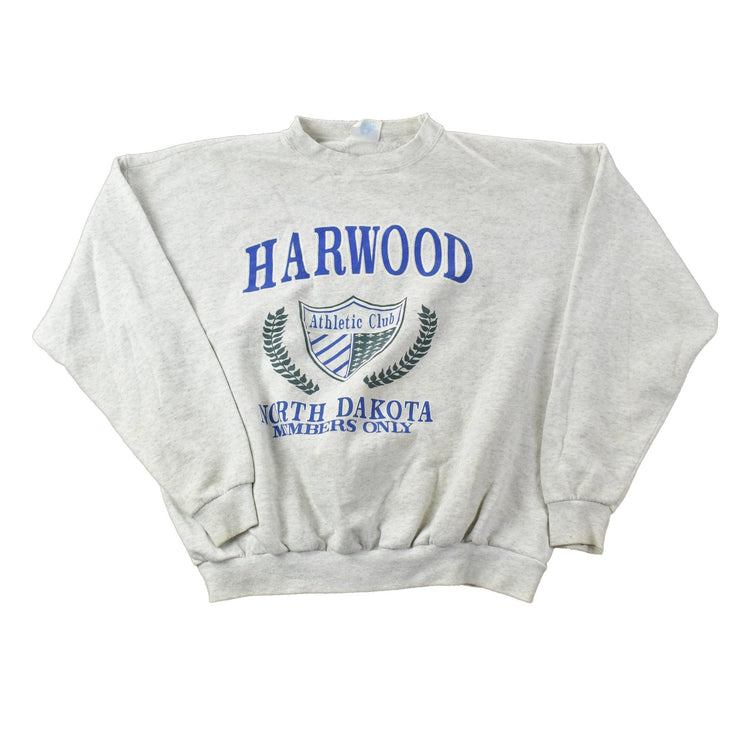 Vintage 1990s Harwood North Dakota University Collegiate Crewneck / Embroidered / NCAA Sweatshirt / Sportswear / Americana from propervintagecanada