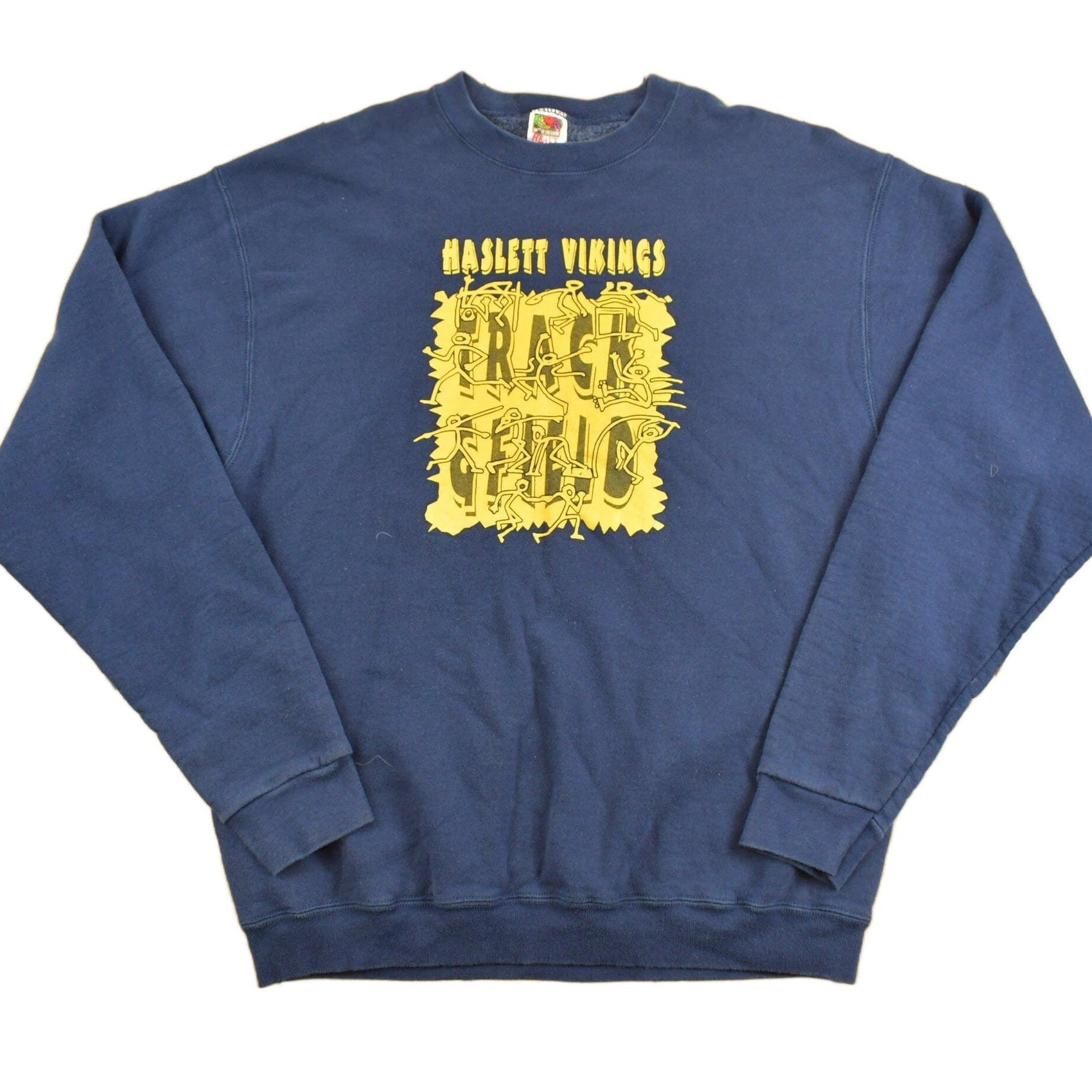 Vintage 1990s Haslett Vikings High School Collegiate Crewneck Men's Large from propervintagecanada