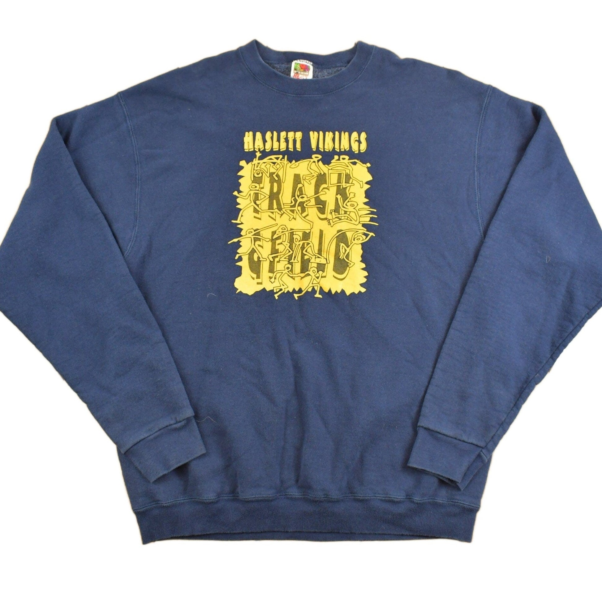 Vintage 1990s Haslett Vikings High School Collegiate Crewneck Men's Large from propervintagecanada