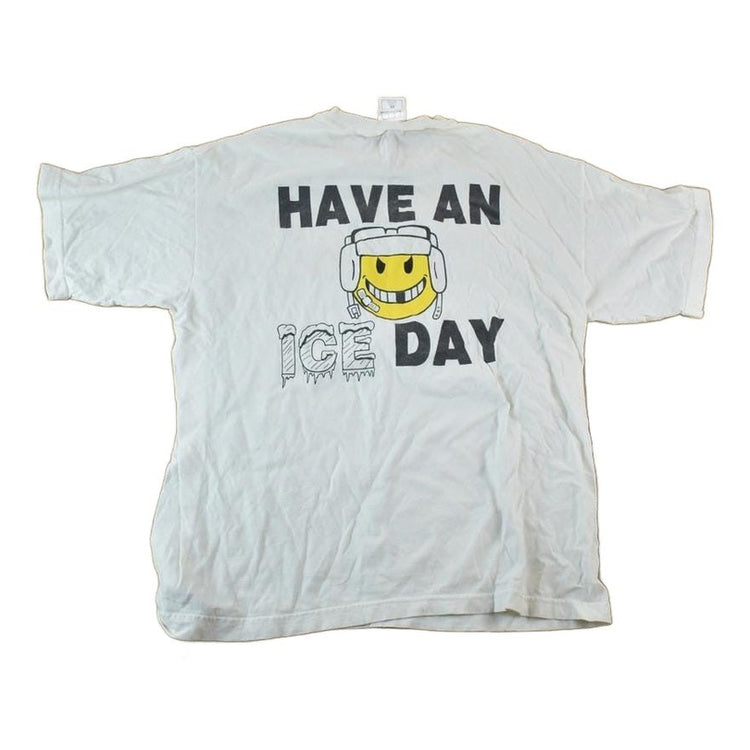 Vintage 1990s Have An Ice Day Souvenir Hockey Single Stitch Graphic Print T-Shirt Men's XL from propervintagecanada