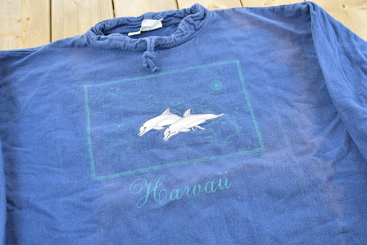 Vintage 1990s Hawaii Dolphins Crewneck Sweatshirt Mens XL from propervintagecanada
