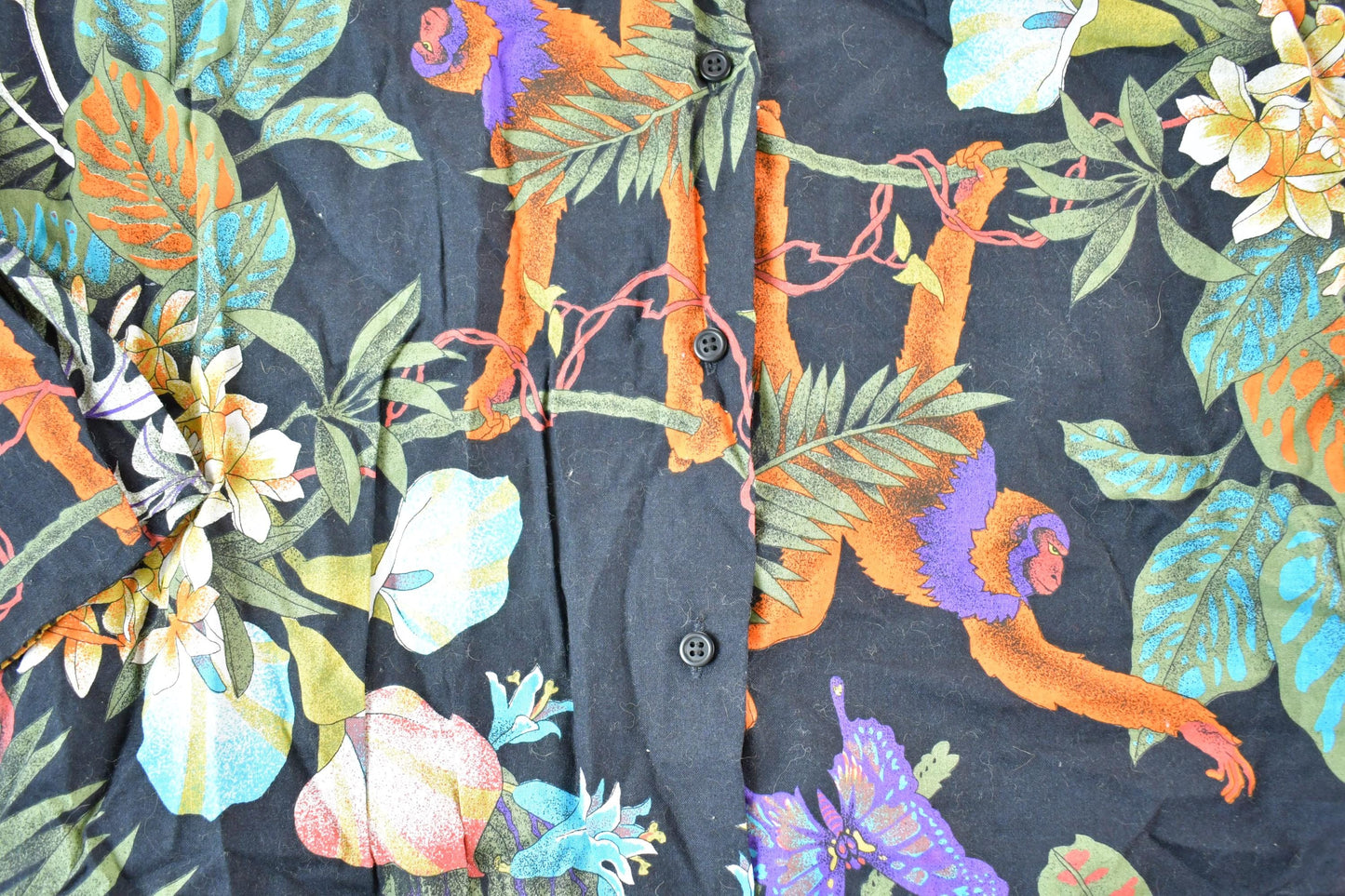 Vintage 1990s Hawaiian AOP Button Up Shirt Womens L from propervintagecanada