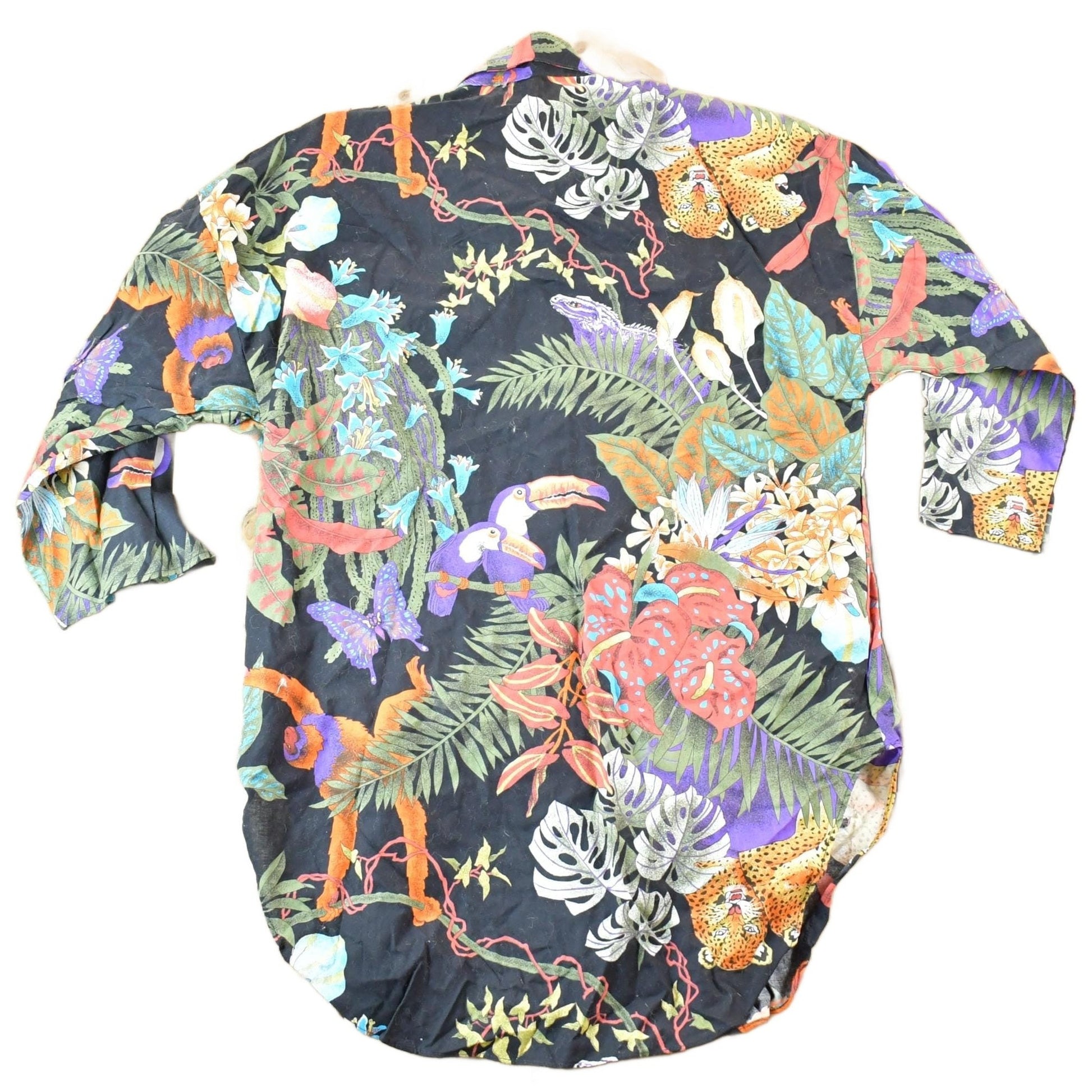 Vintage 1990s Hawaiian AOP Button Up Shirt Womens L from propervintagecanada
