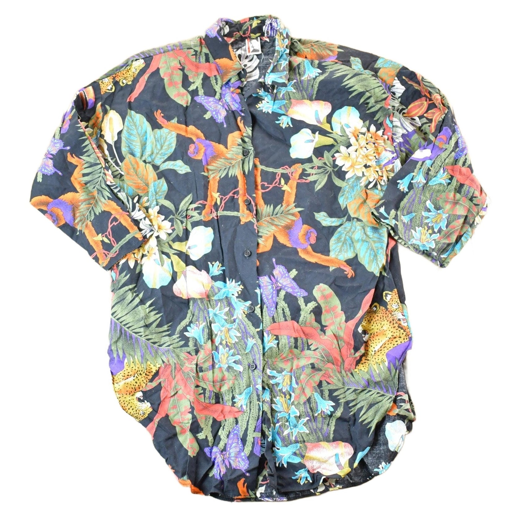 Vintage 1990s Hawaiian AOP Button Up Shirt Womens L from propervintagecanada