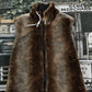 Vintage 1990s Hawke & Co Outfitter Faux Fur Full Zip Vest from propervintagecanada