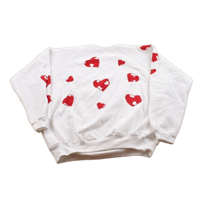 Vintage 1990s Heart theme Crewneck Sweater Women's L from propervintagecanada