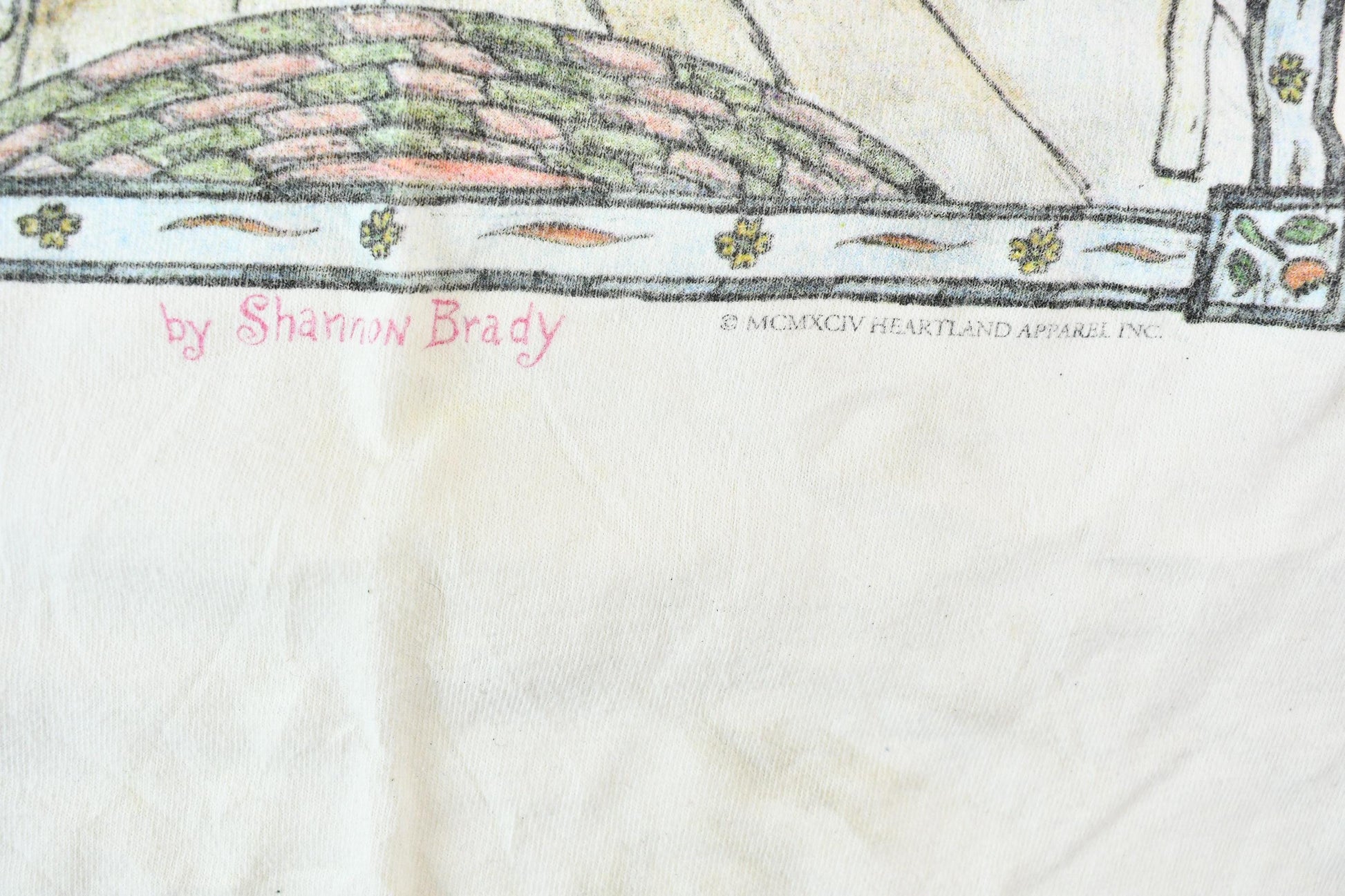 Vintage 1990s Heartland Apparel "Thou Shalt Not Whine" Shannon Brady Little Girl Graphic T-Shirt Men's Large from propervintagecanada