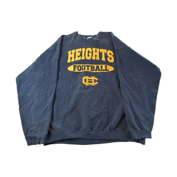 Vintage 1990s Heights Football Crewneck Sweatshirt Men's 2XL from propervintagecanada