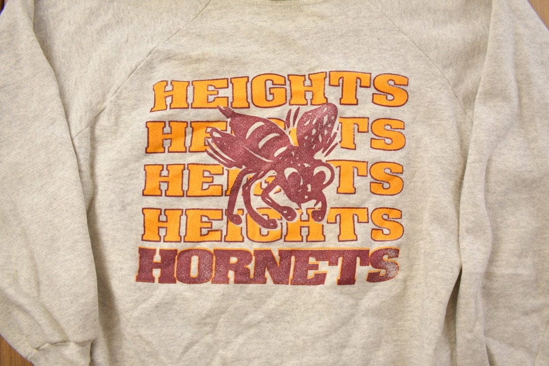 Vintage 1990s Heights Hornets Crewneck Sweatshirt / 90s Crewneck / Made In USA / Streetwear / Vintage Sports / Collegiate from propervintagecanada
