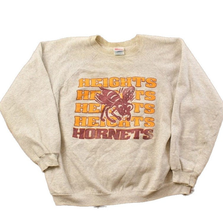 Vintage 1990s Heights Hornets Crewneck Sweatshirt / 90s Crewneck / Made In USA / Streetwear / Vintage Sports / Collegiate from propervintagecanada