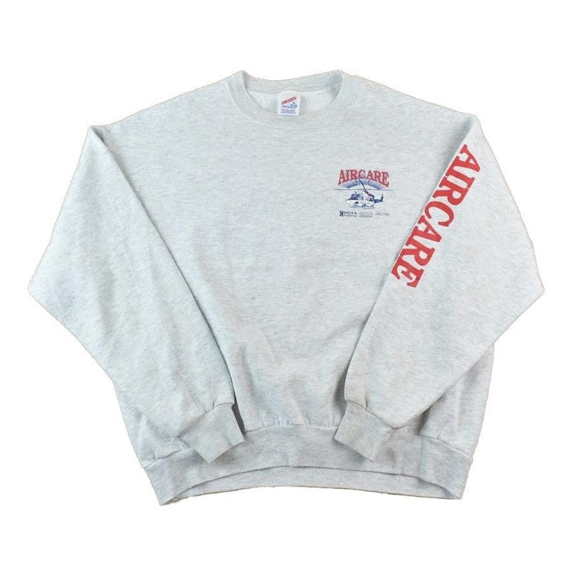 Vintage 1990s Helicopter Air Care Crewneck Sweatshirt Made In USA Men's XL from propervintagecanada